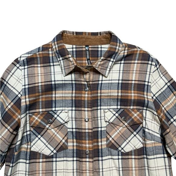 KUHL Tess Flannel Brown Plaid Size Small - Picture 4 of 8